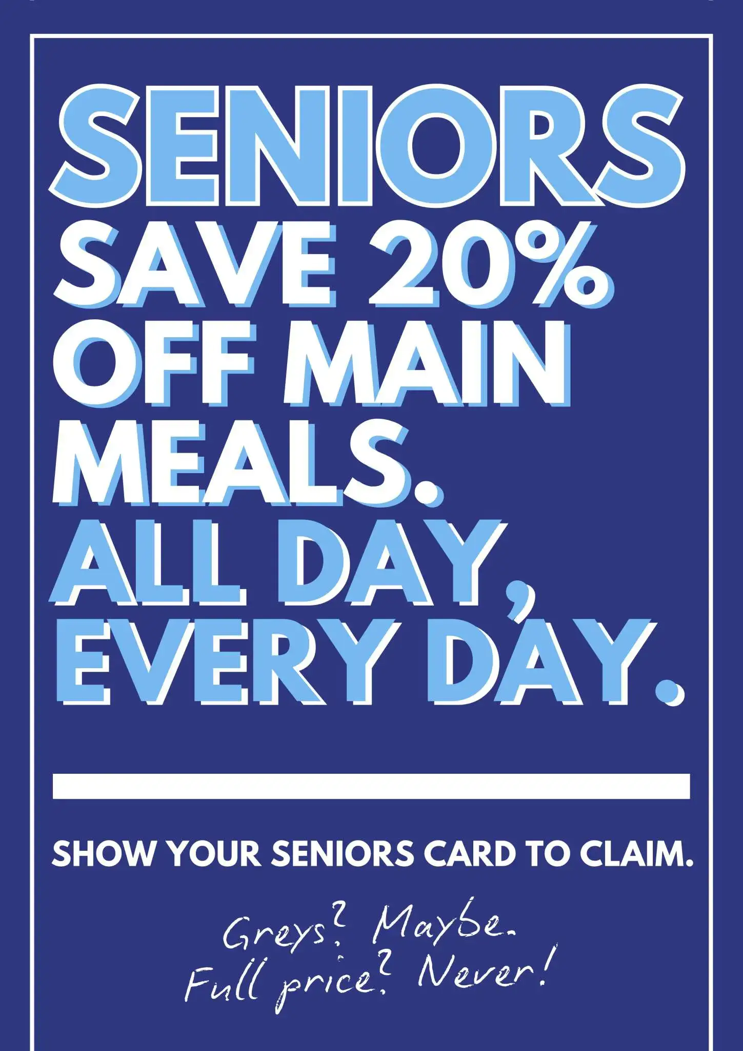 Seniors Discount