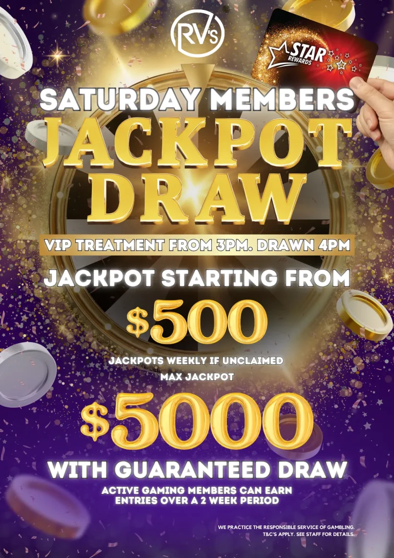 Join us Saturday for our Members Jackpot at your local pub